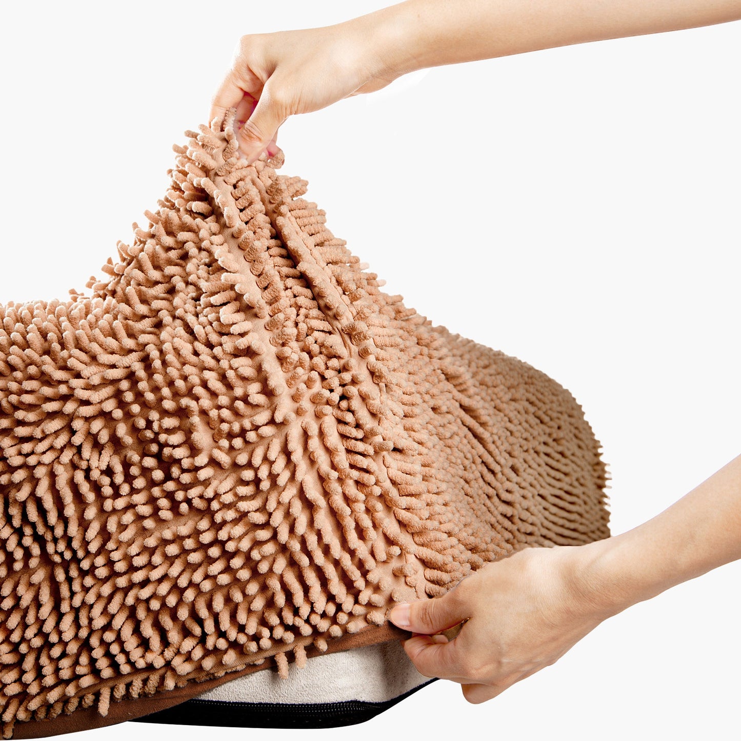 Premium Orthopedic Memory Foam Dog Bed - Plush Brown (Medium)