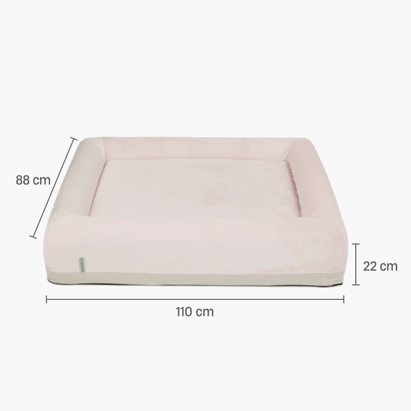 Premium Orthopedic Memory Foam Dog Bed - Pink (Large)