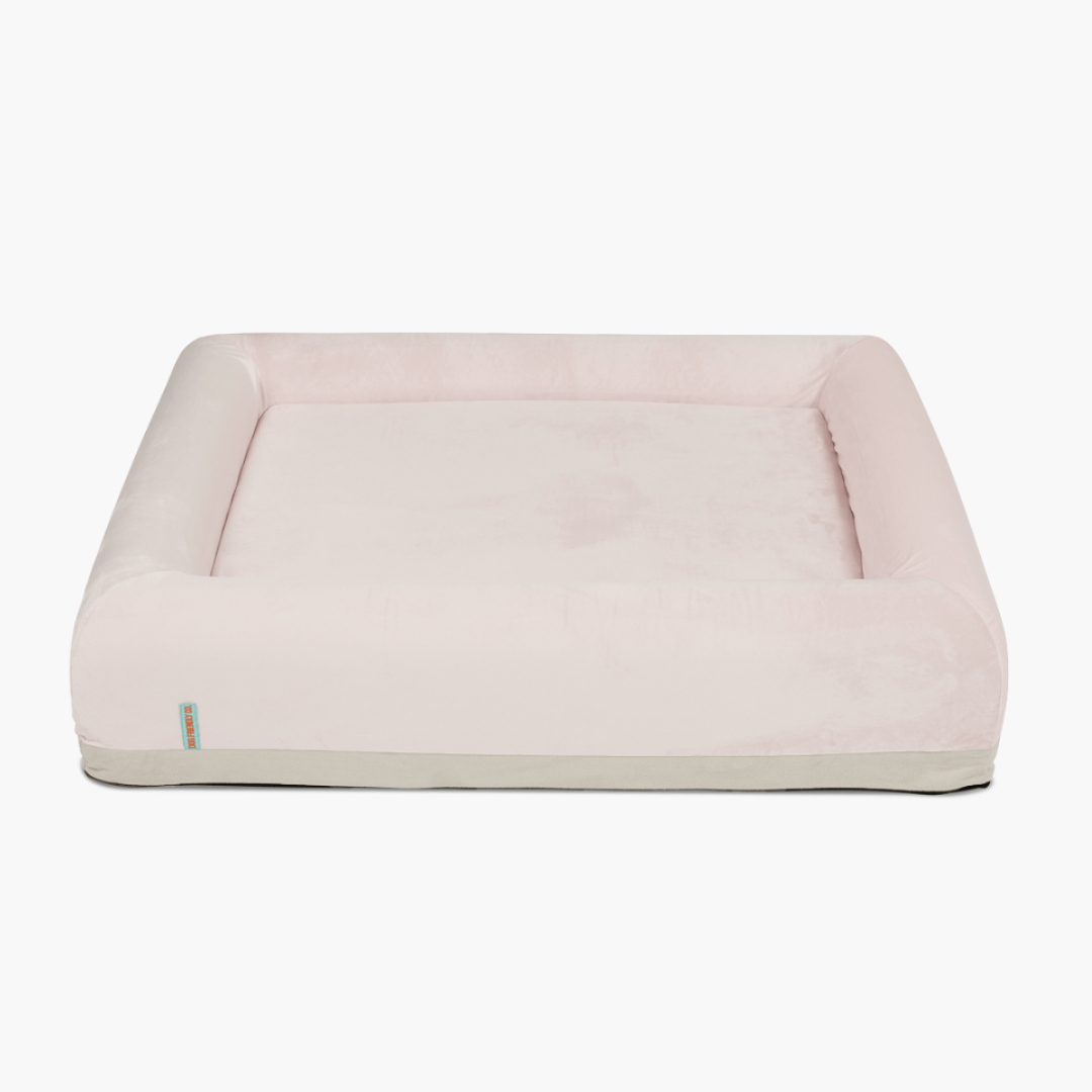 Premium Orthopedic Memory Foam Dog Bed - Pink (Large)